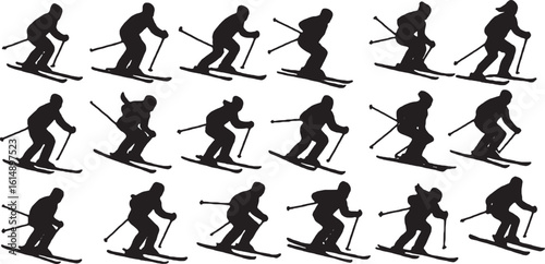 skiing silhouette