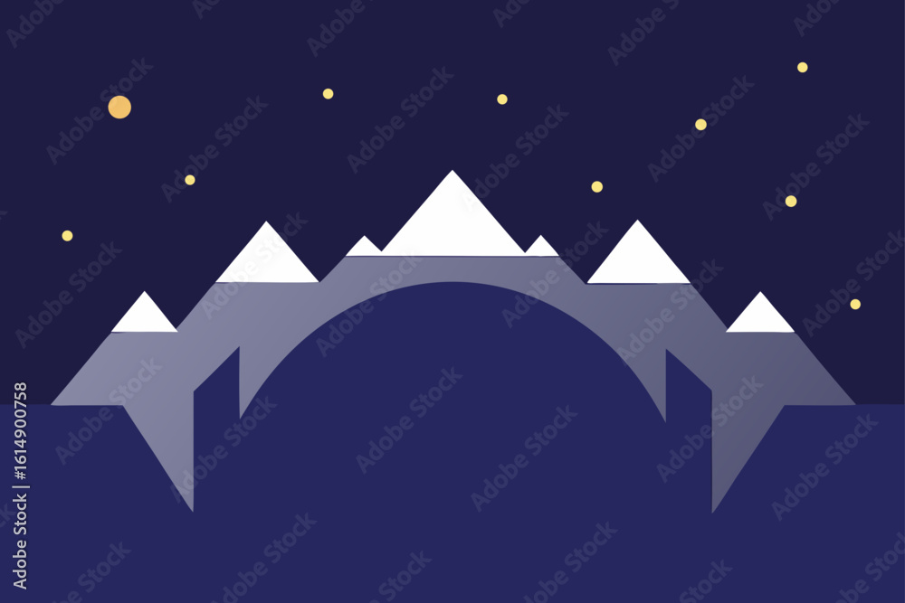 Fototapeta premium Mountains under the starry sky