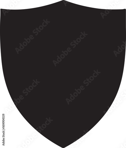 Shield icon, Army shield sign, Military sign shield, Security lock sign, Safety button, Shield silhouette vector illustration 