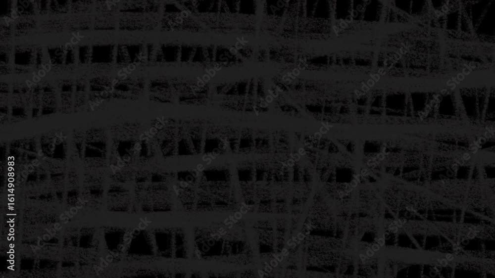 Abstract grunge dirty monochrome background. Scratched damaged dynamic overlay texture surface in trendy vintage stop motion style. Seamless loop animation.