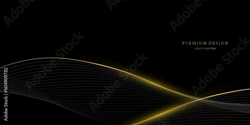 Black background with elegant effect. Vector illustration.