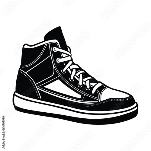 White isolated sport shoes