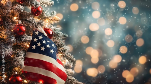 ornaments patriotic christmas tree