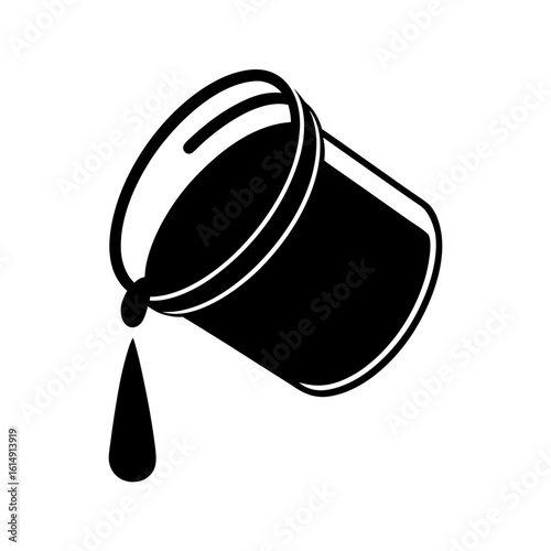 Paint Bucket Tipping Vector Flat and Clean Look