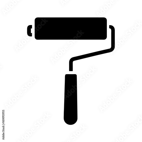 Paint Roller Icon Vector Flat and Clean Look Isolated