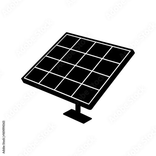 Solar Panel on Ground Vector Flat and Clean Look
