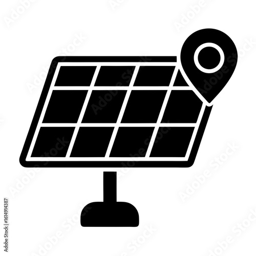 Solar Panel with Tracking Sensor Icon Vector Flat and Clean