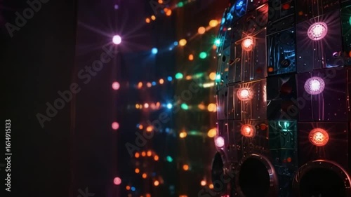 Colorful LED Sphere in Dark Room