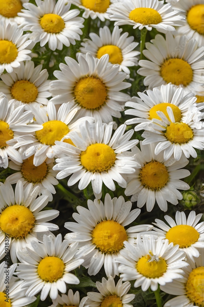 Fototapeta premium Daisy Background — Light and Delicate Floral Pattern