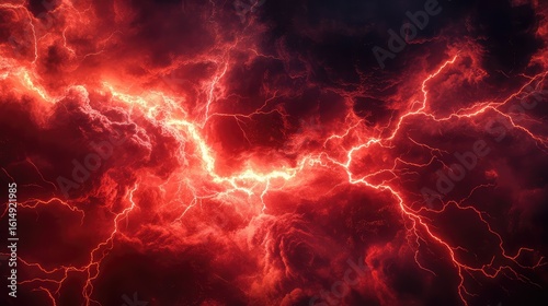 storm lightning red