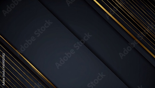 Abstract Dark Background with Gold Overlay and Geometric Pattern