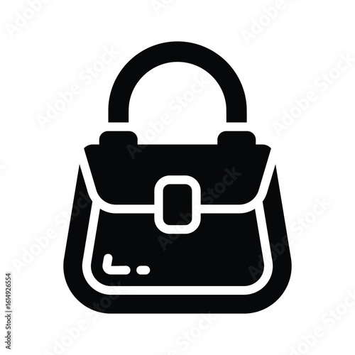An editable glyph icon showing a fancy purse