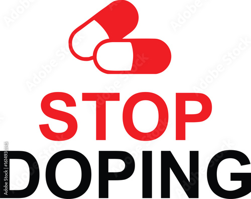 Stop Doping Sticker – Anti-Doping Symbol for Supplements and Fitness Products