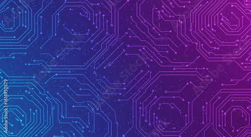 Tech Texture of Purple Circuit