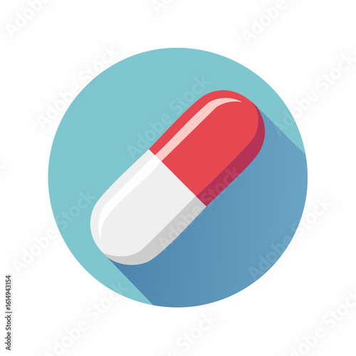 Vector icon of a pill capsule