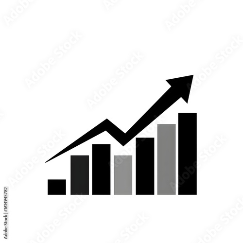 Free Download Grayscale Financial Growth Bar Chart - GFXLoad