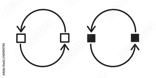 Replacement icon set, line and black glyph style for food app website.