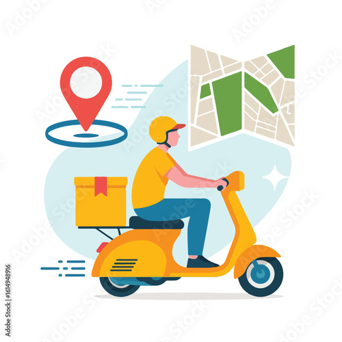 delivery man with a parcel