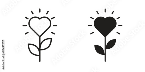 Gratitude icon set, line and black glyph style for food app website.