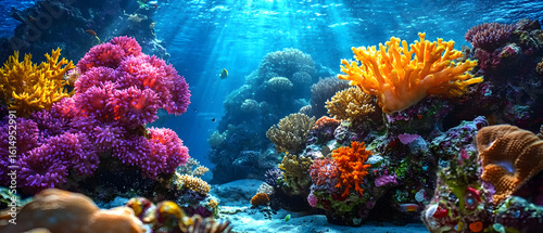 Fototapeta Naklejka Na Ścianę i Meble -  Coral reefs bursting with color