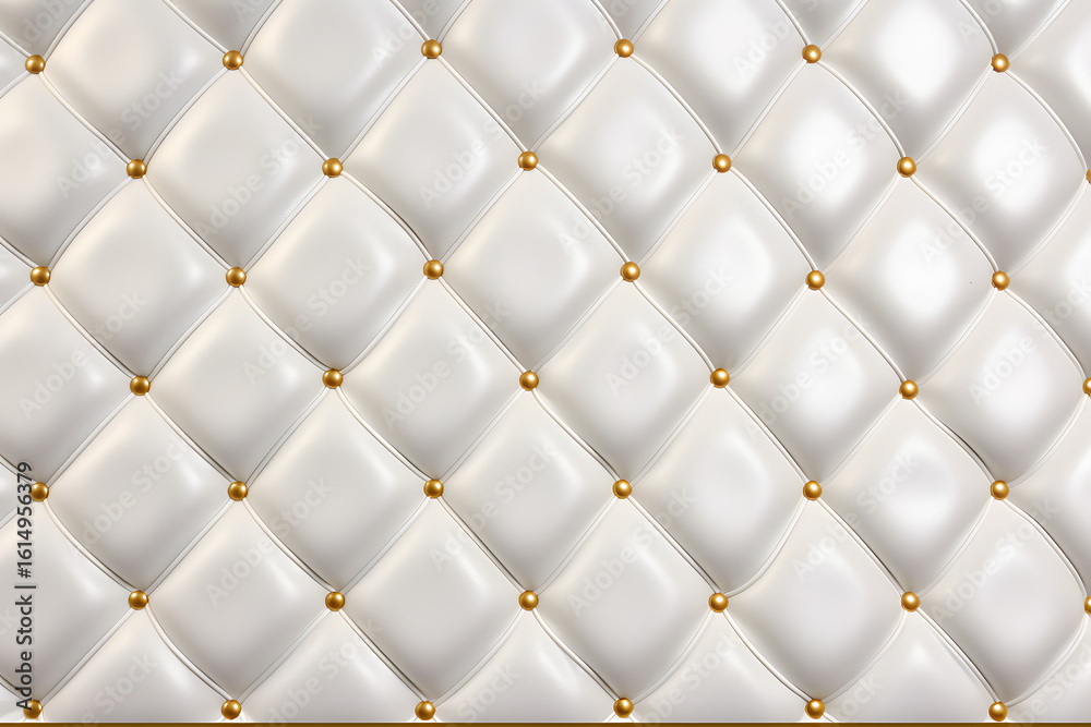 Obraz premium white leather upholstery texture