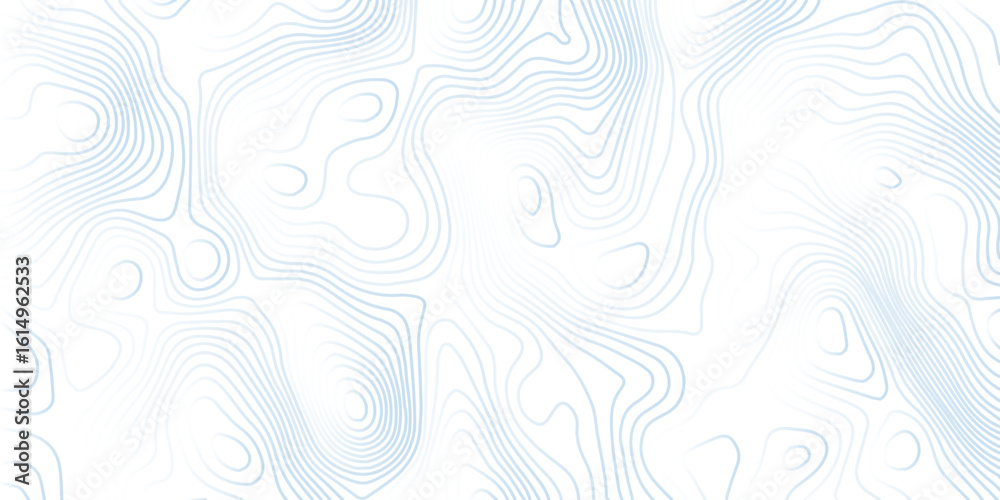 Topographic blue luxury map background. Geographic abstract pattern. The topo contour or wallpaper. Mountain trail terrain or path. Vector illustration.