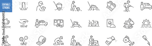Gardening and Lawn Care Vector Set – Garden Tools, Planting, Lawn Mower, Yard Work, Nature, Outdoor, Landscaping
