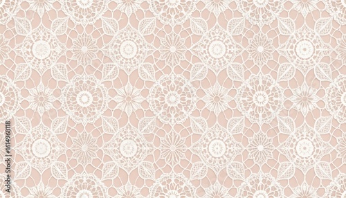 Exquisite white lace fabric with intricate floral patterns for elegant designs.