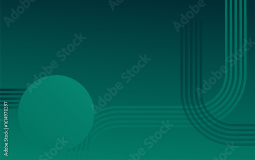 Exclusive emerald green background with wavy lines, luxurious for advertisements, flyers, and graphic designs.