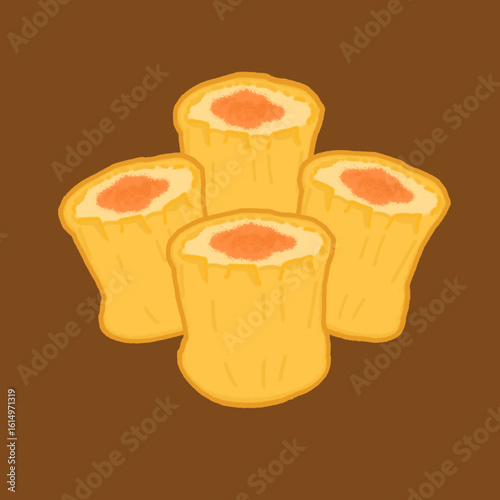 Fried dimsum vector illustration for your logo