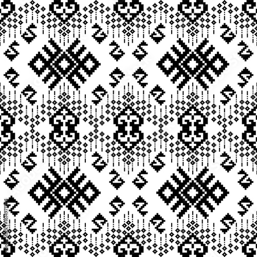 Geometric Ethnic Pattern Design Background or Wallpaper.