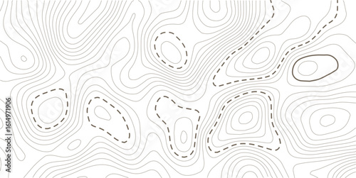 Topographic contour map. Vector cartography illustration. Topography and geography map grid abstract backdrop.