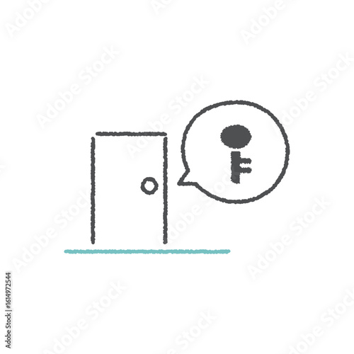 ドアと鍵のアイコン