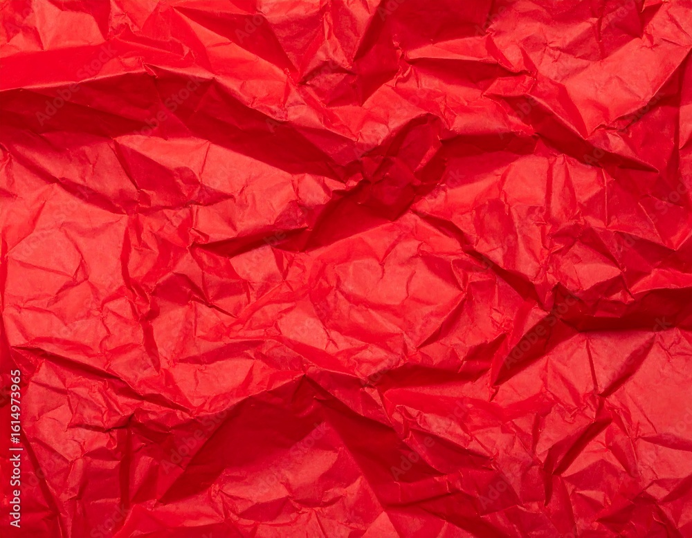 Fototapeta premium Red crumpled paper texture