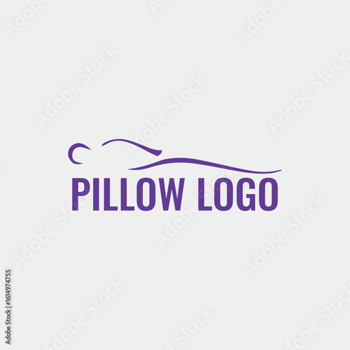 pillow logo design vector