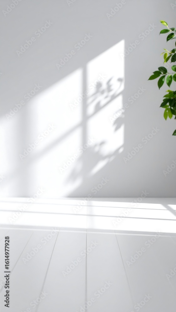 Fototapeta premium White room with shadows