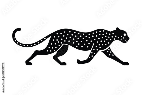 cheetah sprint icon vector icon illustration