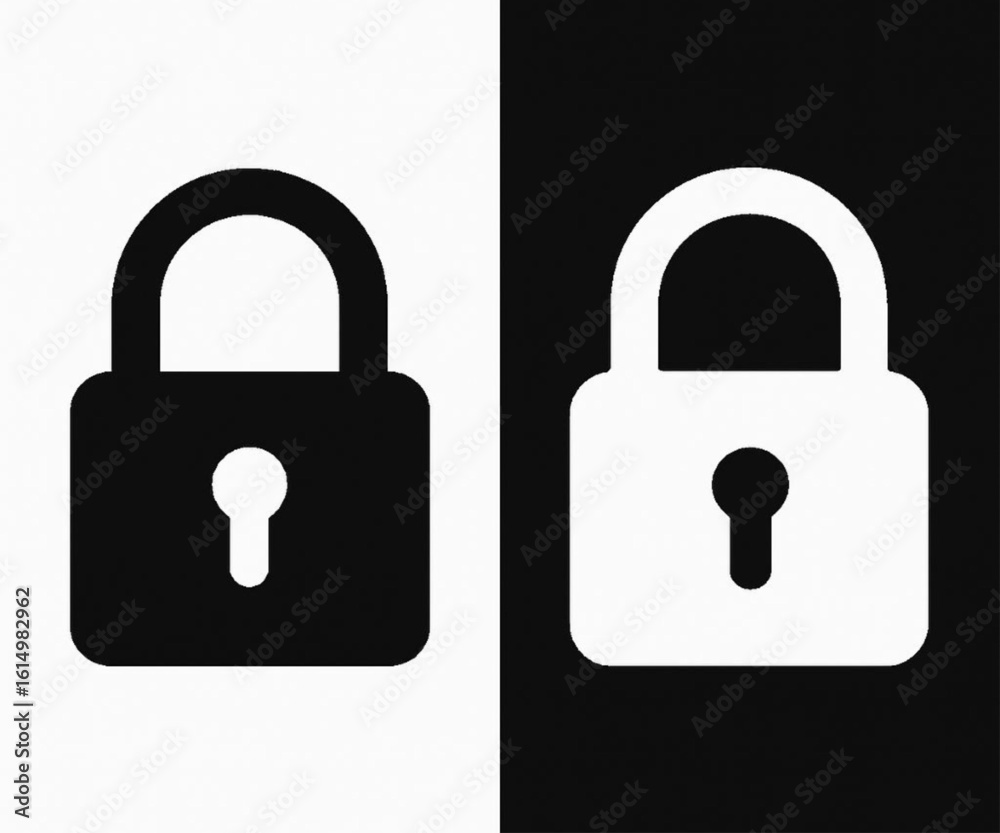 Line Tracing Worksheet - Solid Padlock Shape Black and White Contrast for Kids Line Tracing Worksheet - Solid Padlock Shape Black and White Contrast for Kids
