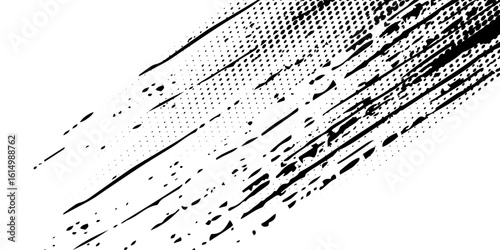 Glitch distorted grunge layer . Noise destroyed texture . Trendy defect error shapes . Overlay grunge texture . Distressed effect