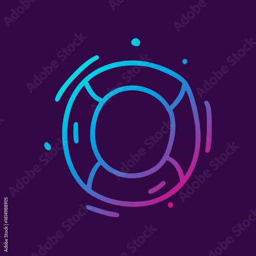 Neon blue musical notes on a dark textured background.
