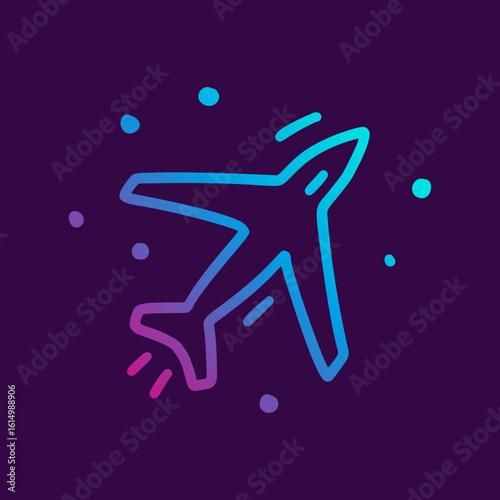 Neon blue musical notes on a dark textured background.