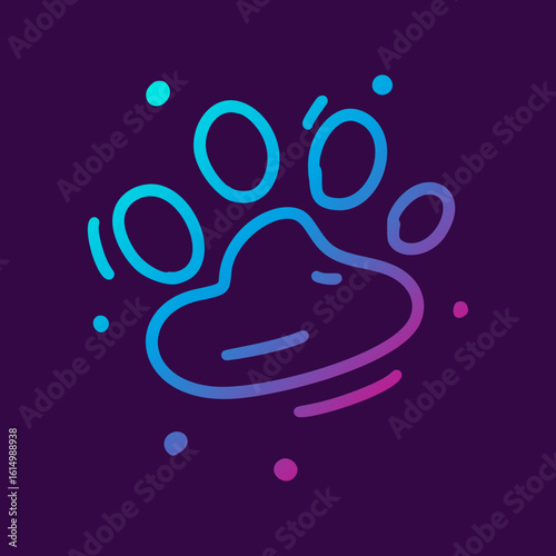 Neon blue musical notes on a dark textured background.