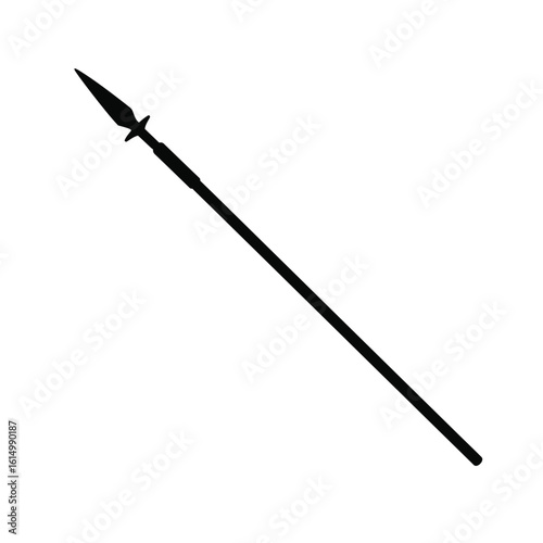Black fishing spear icon tool