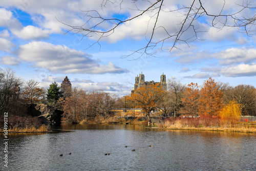 View of Belvedere Castle in Central Park, New York City