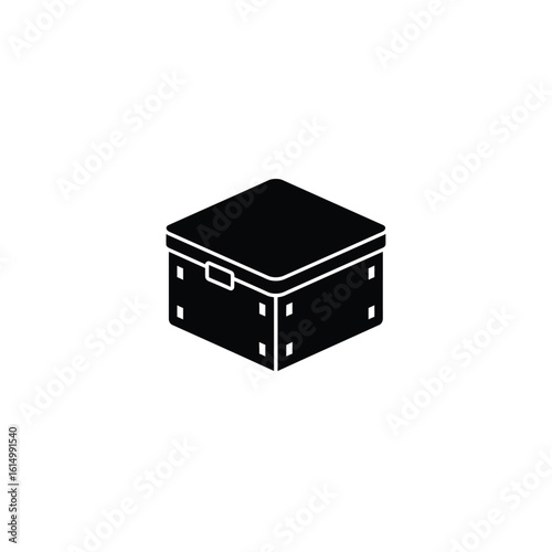 Black magnetic box icon container storage