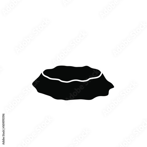 Crater impact hole symbol geology space