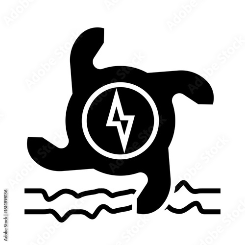Hydropower icon design
