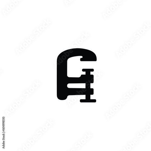 Black clamp icon tool metal