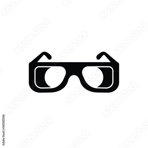 Black eclipse glasses icon viewing protection