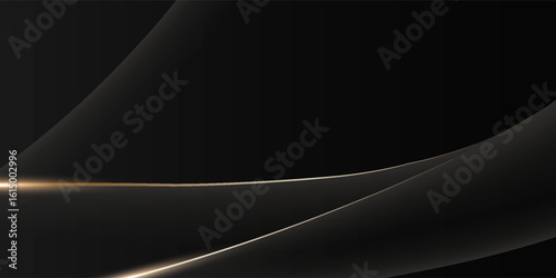 Abstract modern design black background with luxury golden elements vector illustration.